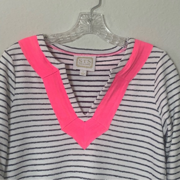 Sail to Sable STS stripped embroidered long sleeve tunic size S nautical - Picture 2 of 12